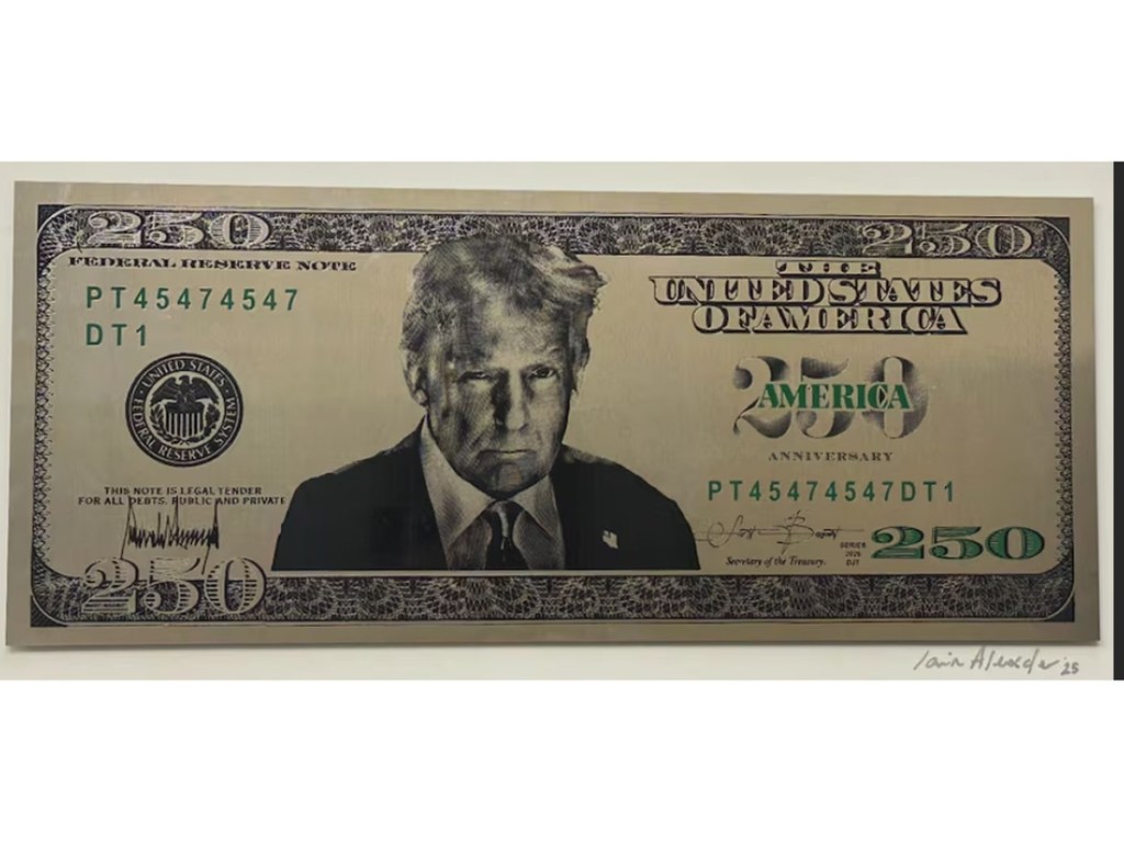 British Painter Talks Design of Proposed $250 Bill Featuring Trump British Painter Talks Design of Proposed $250 Bill Featuring Trump