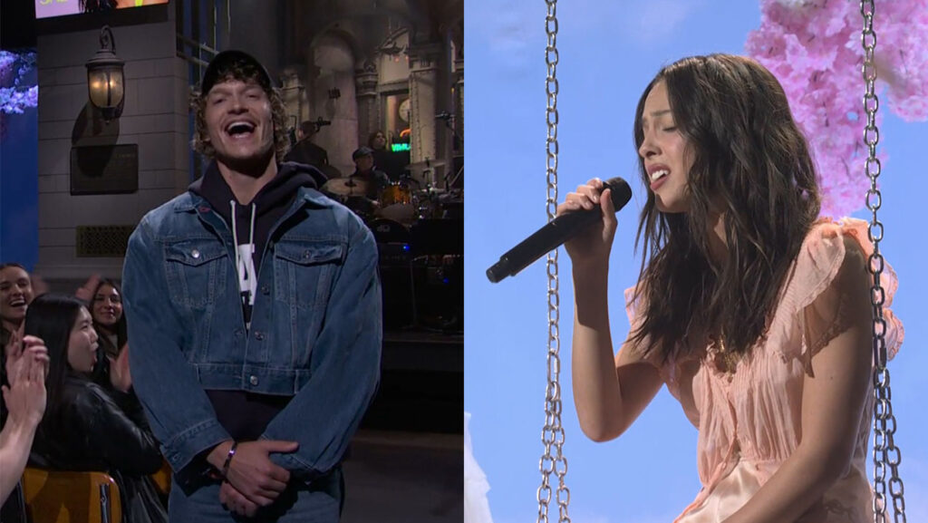 Connor Storrie Introduces Olivia Rodrigo’s New Song on ‘SNL’ Connor Storrie and Olivia Rodrigo on 'Saturday Night Live.'