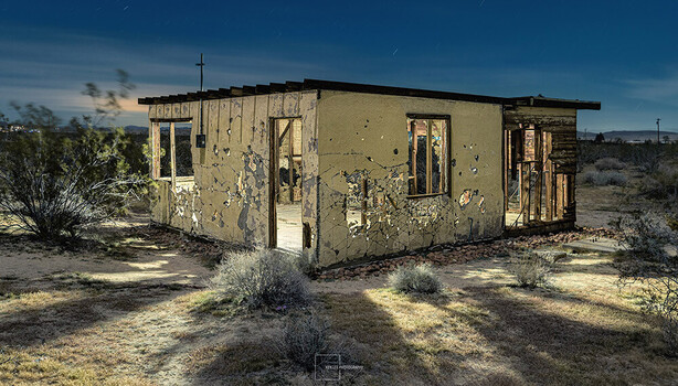 Light Painting a Desert Cabin at Night Light Painting a Desert Cabin at Night