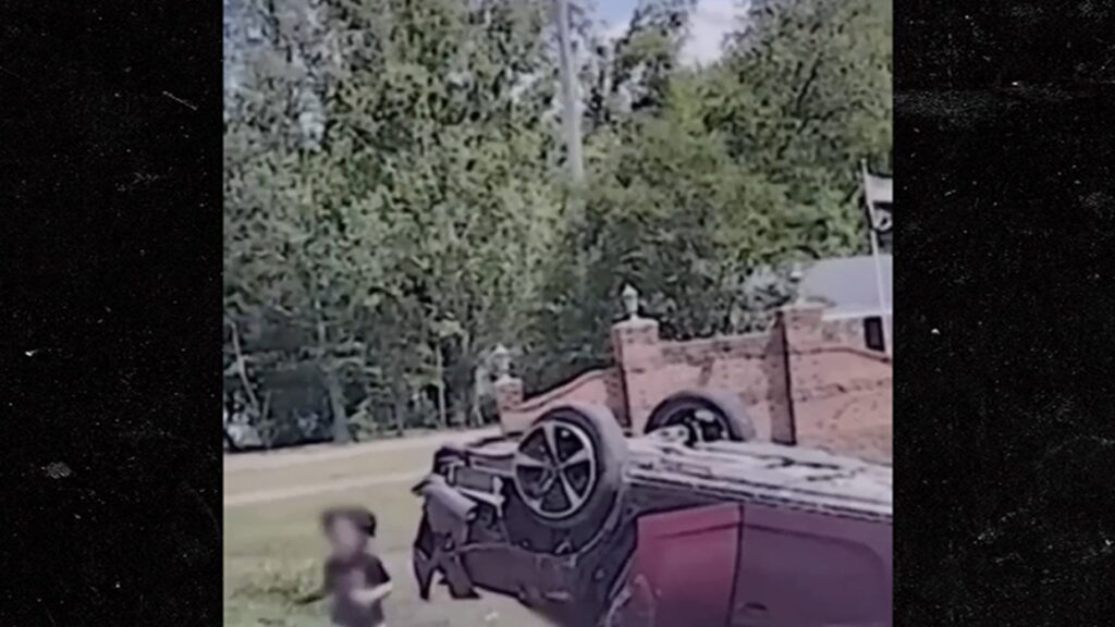 Toddler Escapes Mom's Rollover Car Crash In High-Speed Chase, on Video