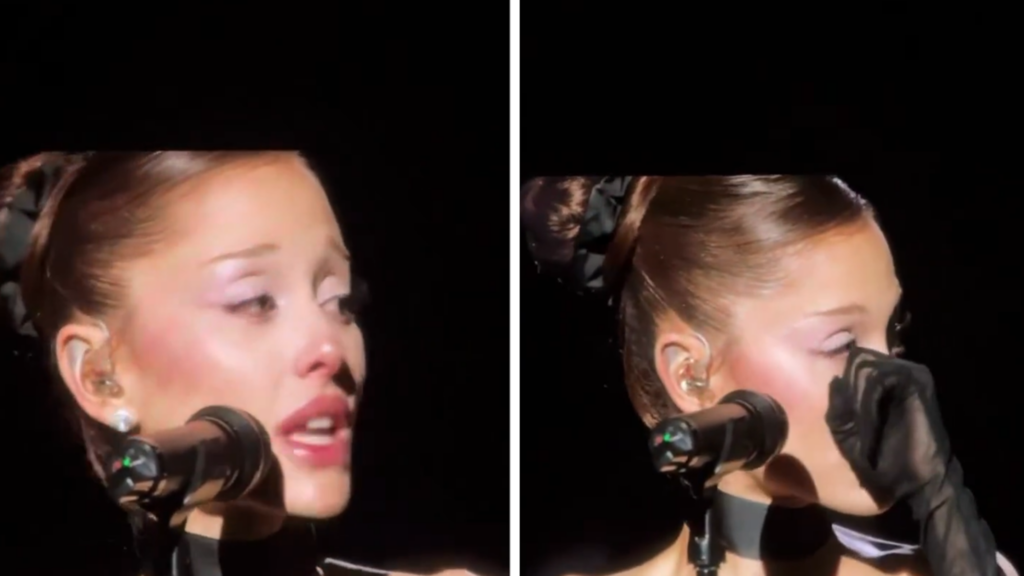 Ariana Grande Breaks Down in Tears Onstage During L.A. Concert