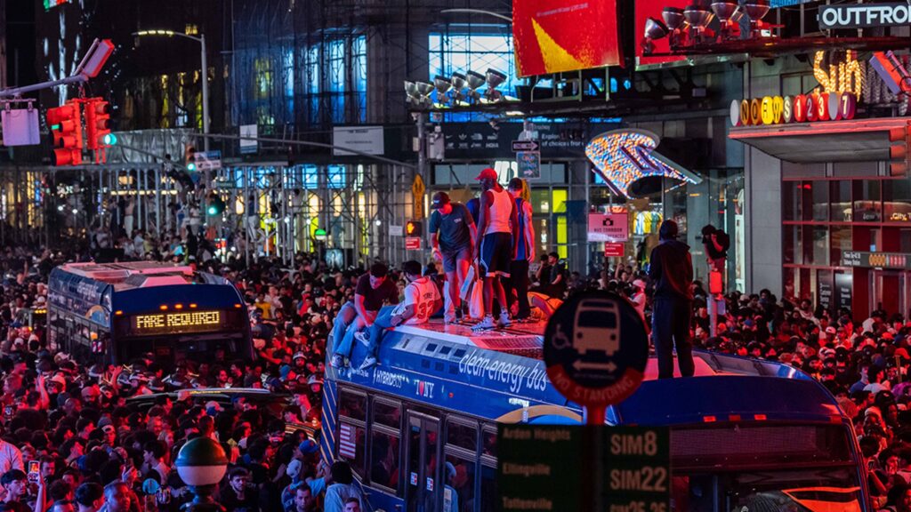 Chaos Erupts in New York City After Knicks Secure Game 5 Win in NBA Finals