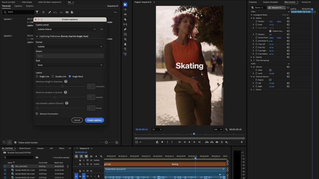 The new Premiere hides a new film grain effect, simpler captions, faster masking and more inside the latest update