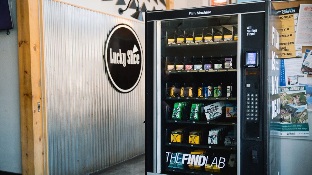 Forget the snacks, this vending machine dispenses film and even compact cameras Forget the snacks, this vending machine dispenses film and even compact cameras