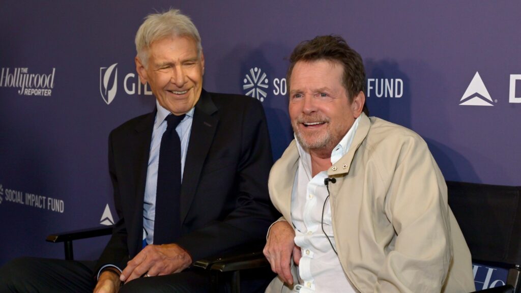 Harrison Ford Celebrates Michael J. Fox at THR’s Social Impact Summit Harrison Ford Celebrates Michael J. Fox at THR's Social Impact Summit
