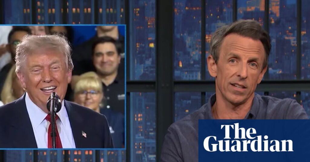 Seth Meyers on Trump being heckled: ‘just can’t get away from this Epstein thing’ | Late-night TV roundup Seth Meyers on Trump being heckled: ‘just can’t get away from this Epstein thing’ | Late-night TV roundup