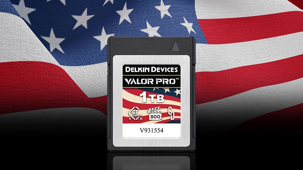 This is the perfect memory card for Independence Day Delkin Devices Valor Pro CFexpress Type B card