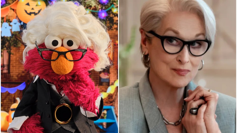 Elmo Halloween Costume Is Meryl Streep’s Miranda Priestly Elmo Halloween Costume Is Meryl Streep's Miranda Priestly