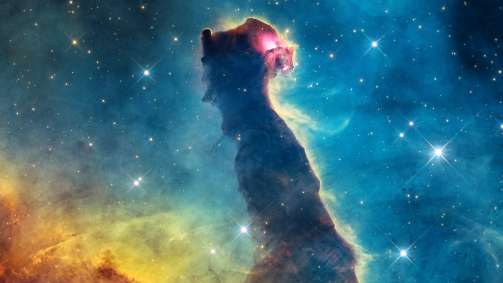 Meow-za! Newly released photographs show dazzling star formation that looks awfully cat-like